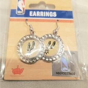 Official NBA San Antonio Spurs earrings. New Basketball Rhinestone earrings